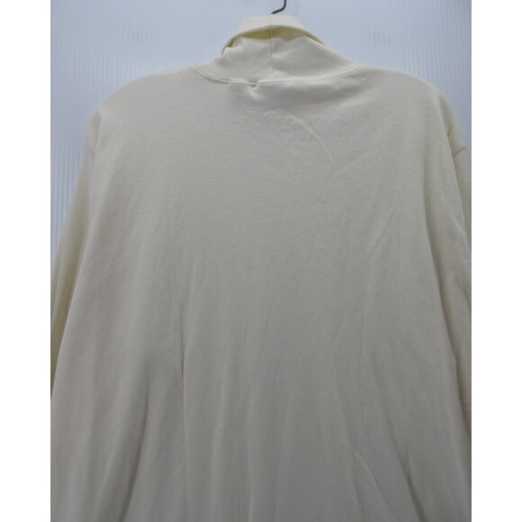 VINTAGE LL Bean Top XL Tall Cream Turtleneck Shirt T Tee 90s USA - Picture 7 of 10